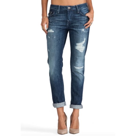 Abercrombie & Fitch Jeans Classic Straight Denim Distressed SZ 8/29 - Picture 1 of 16